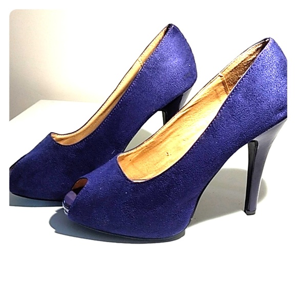 purple 2 inch heels